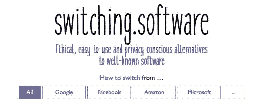Interface du site Switching.software